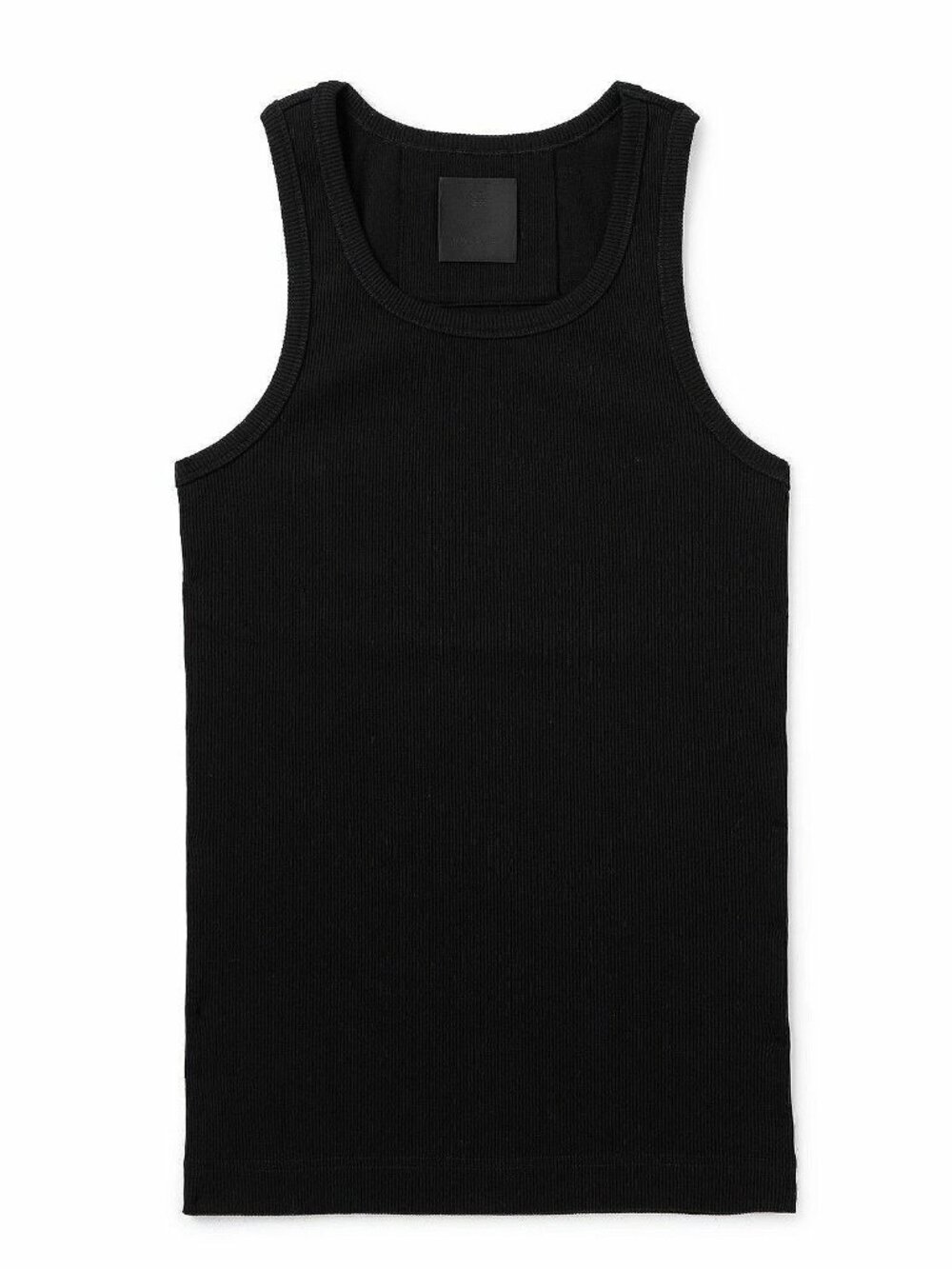 GIVENCHY 4G-Logo Black Ribbed Tank Top - Size Medium